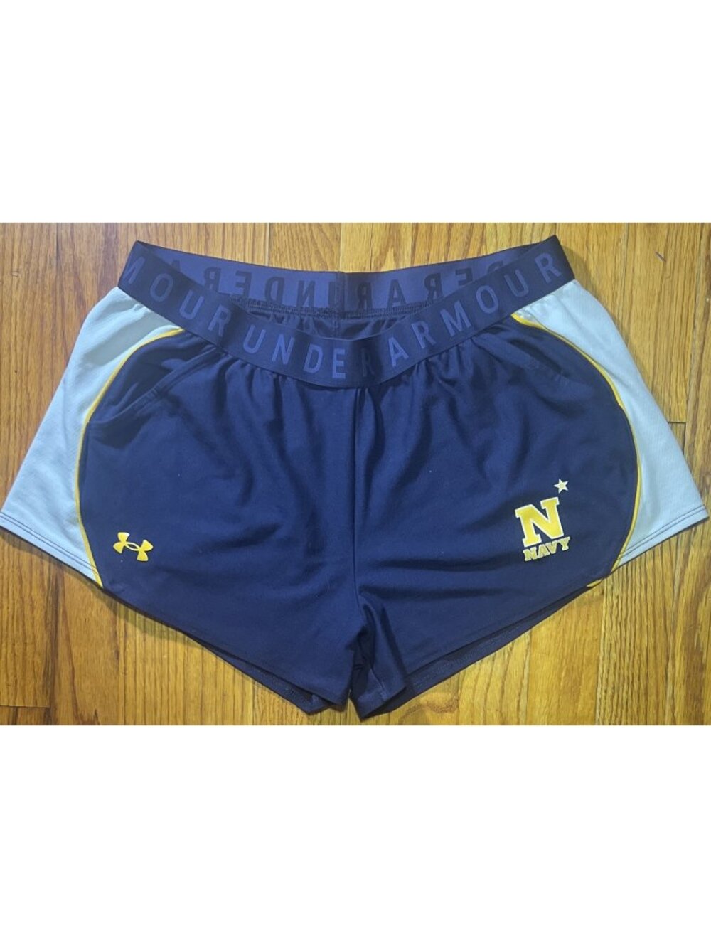 Under Armour US Navy Midshipmen Running Shorts Womens Large